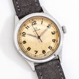 vintage omega wwii era watch, dial shot