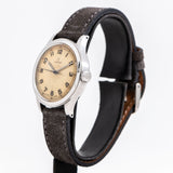 vintage omega wwii era watch, side view