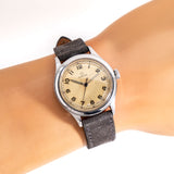 vintage omega wwii era watch, wrist shot