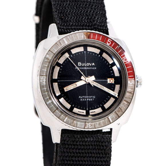 1969 Vintage Bulova Oceanographer Stainless Steel Watch (# 15629)