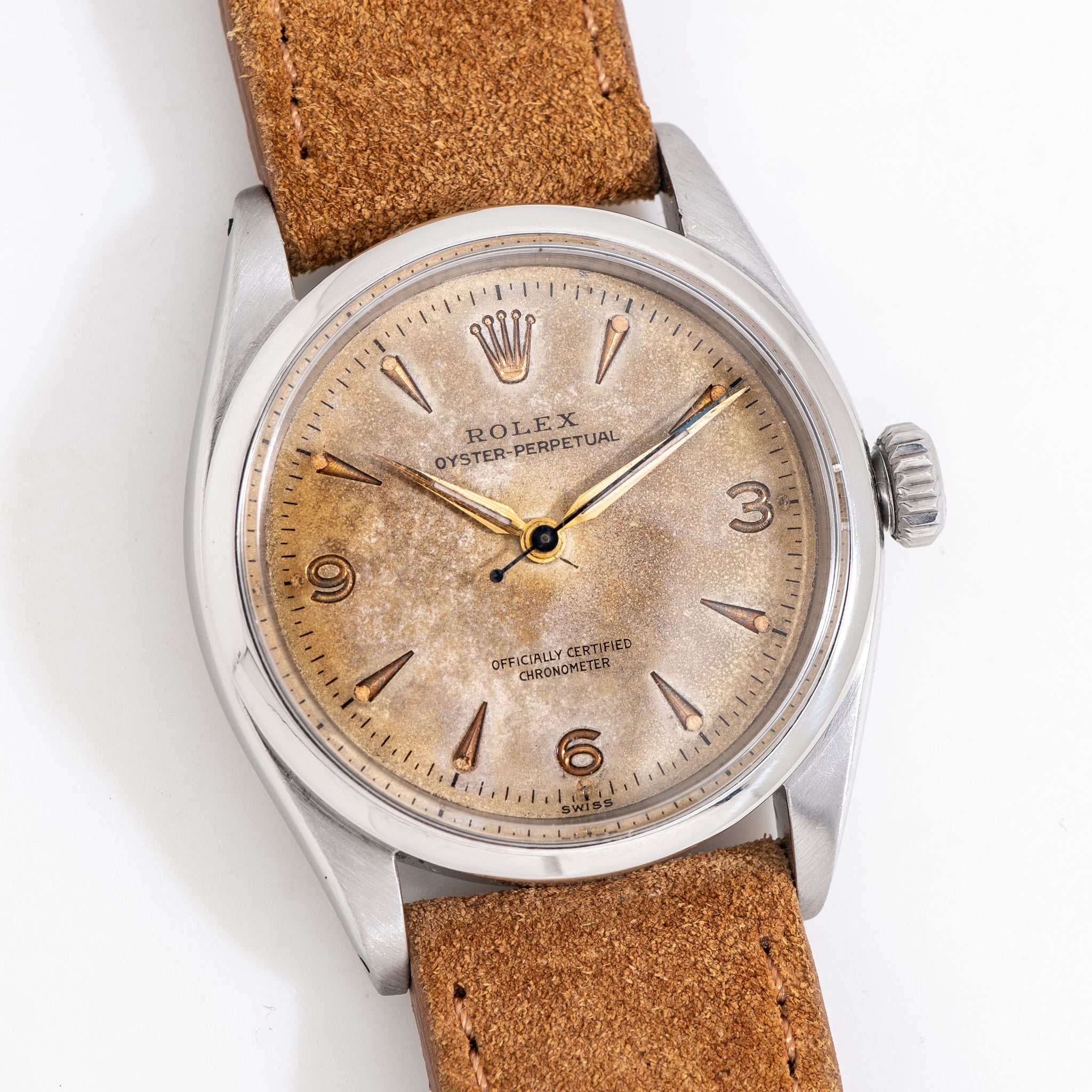 1954 Vintage Rolex Oyster Perpetual 34 Chronometer Ref. 6284 Watch in Second Time Around Watch Company