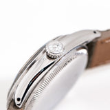 1954 Vintage Rolex Oyster Perpetual 34 Waffle Dial Chronometer Ref. 6285 Stainless Steel Watch (# 15642)