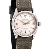1954 Vintage Rolex Oyster Perpetual 34 Waffle Dial Chronometer Ref. 6285 Stainless Steel Watch (# 15642)