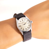 vintage rolex op waffle dial, wrist shot close up