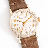 vintage longines military style ygfilled ww, on its back