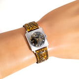 vintage ug ladies square ww, wrist shot close up
