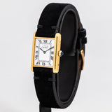 cartier tank must de mens ww, crown shot side view
