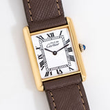 vintage cartier tank must de mens ww, on its back