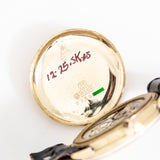 vintage omega 14k yg ww, interior case back