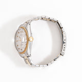 vintage rolex date two tone ww, side view with crown shot