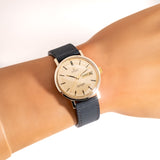 omega seamaster deville ww, wrist shot close up