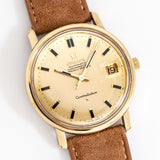 vintage omega constellation yg, on its back