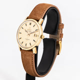 vintage omega constellation yg, crown shot