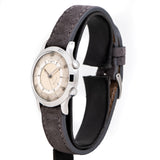 vintage lecoultre wrist alarm ww, side view with crowns