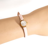 vintage laldies omega ww, wrist shot close up