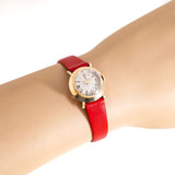 vintage ladies omega ufo ww, wrist shot close up