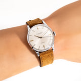 vintage iwc ww, wrist shot close up