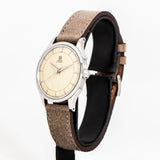 vintage omega auto ww, crown shot side view