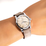 vintage omega seamaster ww, wrist shot close up