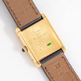 1990's Cartier Tank Must De 18k Yellow Gold Plated over Sterling Silver Watch (# 15759)