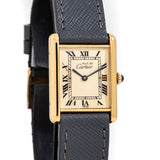 1990's Cartier Tank Must De 18k Yellow Gold Plated over Sterling Silver Watch (# 15759)