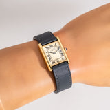 1990's Cartier Tank Must De 18k Yellow Gold Plated over Sterling Silver Watch (# 15759)