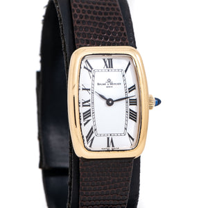 1980's Vintage Baume & Mercier Ladies Ref. 38298 "Faberge" Style Watch in Solid 18k Yellow Gold (# 14965)