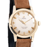 1954 Vintage Omega Seamaster De Luxe RARE Ref. 15427 Solid 14k Yellow Gold Watch (# 14969)