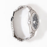 vintage rolex datejust matte black, crown shot 