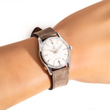 vintage omega seamaster auto ww, wrist shot close up