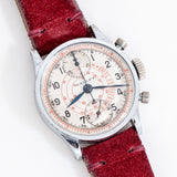 1950's Vintage Gallet 2-Register Chronograph Chrome Plated Base Metal Watch with a Stainless Steel Back (# 14983)