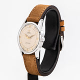 vintage omega seamaster ww, side view with crown