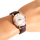 vintage lecoultre ww rg, wrist shot close up