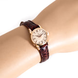 1950 vintage omega ladies ww, wrist shot close up