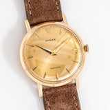 vintage rolex precision yg ww, on its back