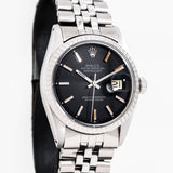 vintage rolex datejust matte black ww