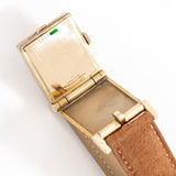 vintage bulova locket ww, case back with locket opened