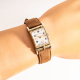 vintage bulova locket ww, wrist shot close up