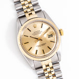 1976 Vintage Rolex Datejust Ref. 1601 Two-Tone Watch in 14k Yellow Gold & Stainless Steel (# 15000)