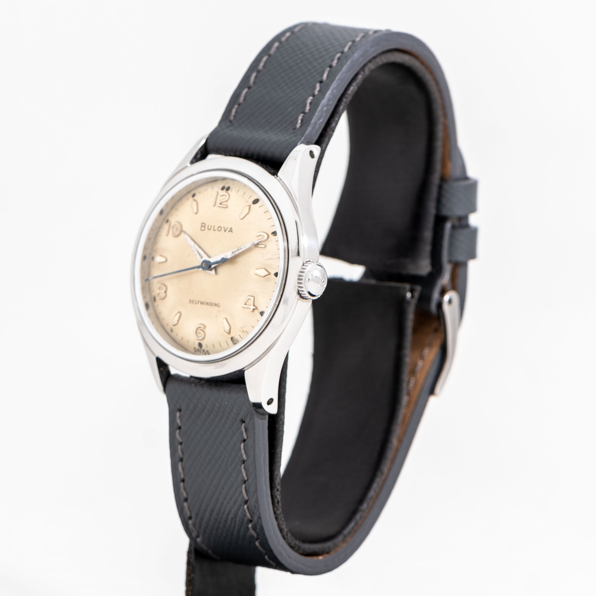 1950's Vintage Automatic Bulova Clamshell Case Stainless Steel