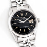 vintage rolex datejust ww, on its back