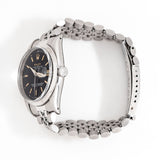 vintage rolex datejust ww, crown shot side view