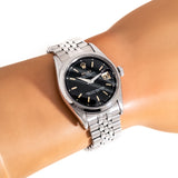 vintage rolex datejust ww, wrist shot close up