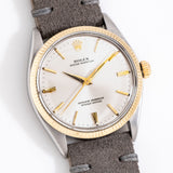 vintage rolex op two tone ww, on its back