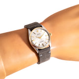 vintage rolex op two tone ww, wrist shot close up