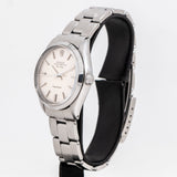 vintage rolex air-king ww, side view with crown