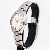 vintage rolex air-king ww, side view with crown