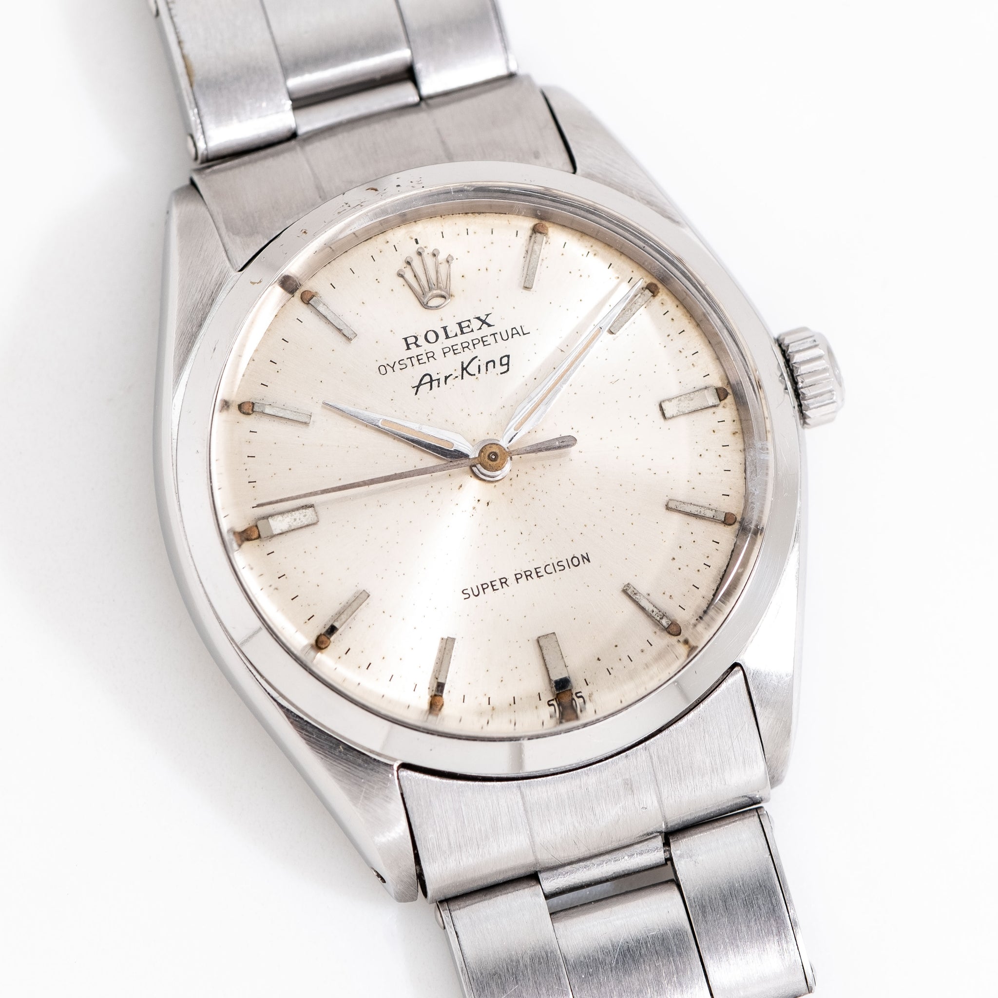 1963 Vintage Rolex Air-King Ref. 5500 Stainless Steel Watch 
