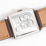 vintage elgin square shaped ww, case back