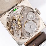 vintage elgin square shaped ww, movement shot